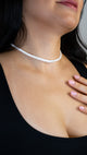 Set del Mar con choker de concha blanco y anillo de concha, vista 1 - Karamelki