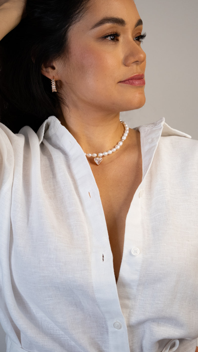 Collar corazón dorado