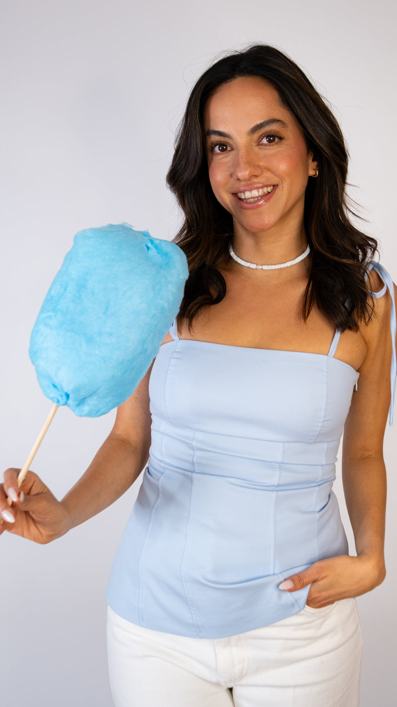 Choker de concha azul