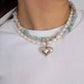 Collar Amazonita Silver Heart