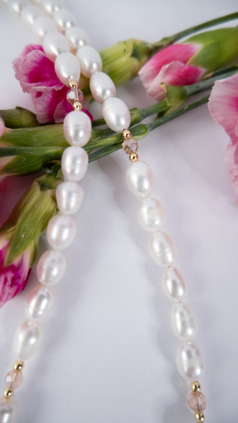 Collar corazón rosado