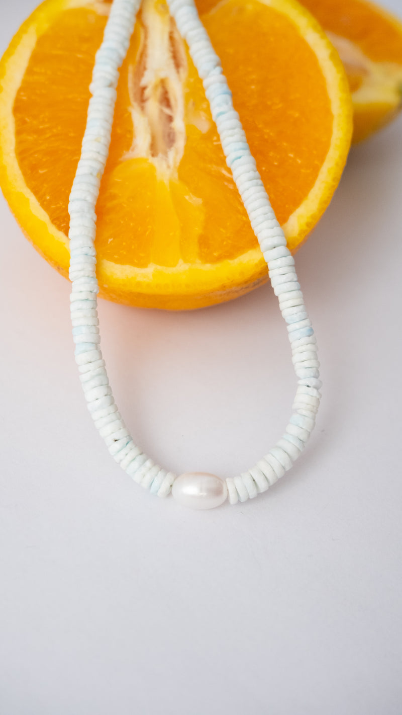 Choker de concha azul