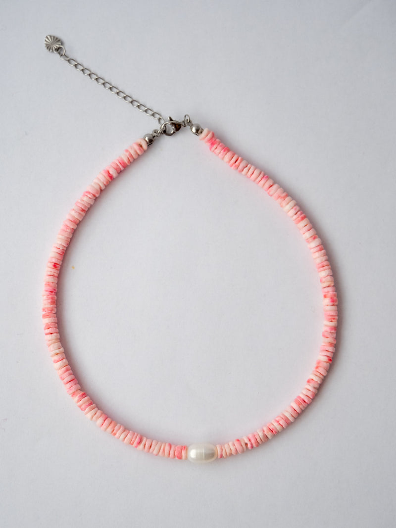 Choker de concha rosado