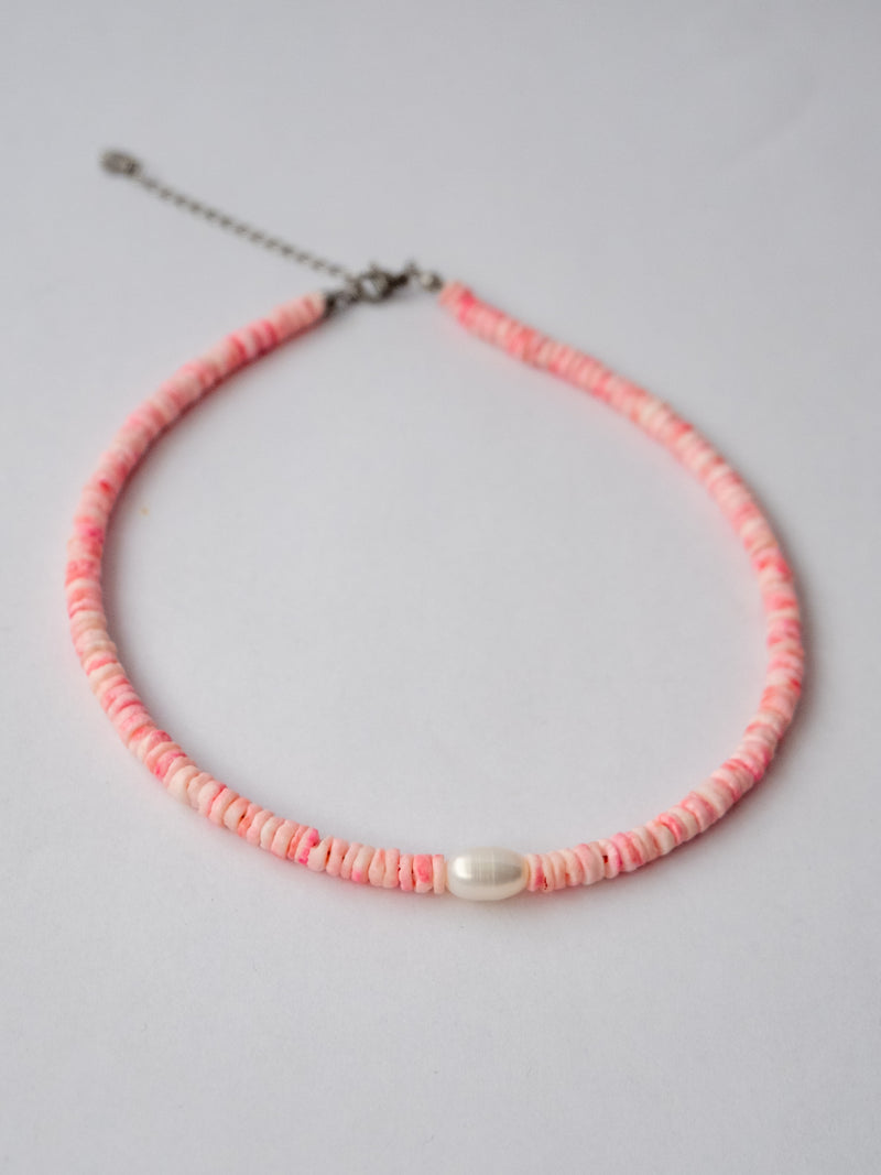 Choker de concha rosado