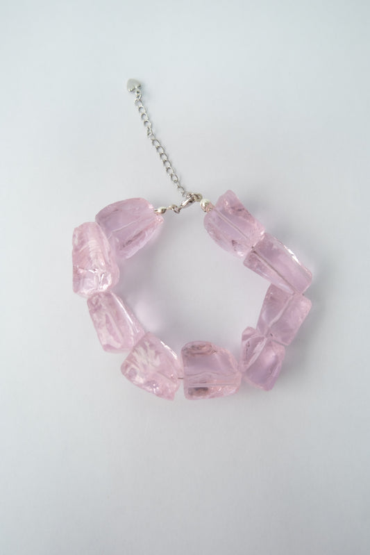 Pulsera pink glass quartz