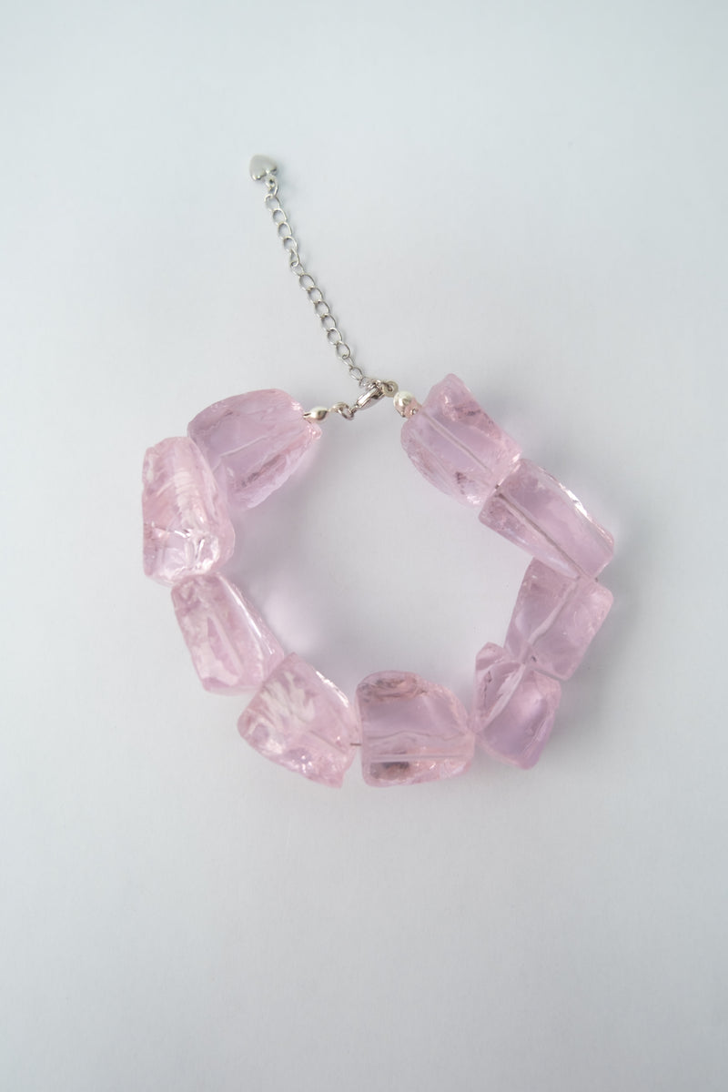 Pulsera pink glass quartz