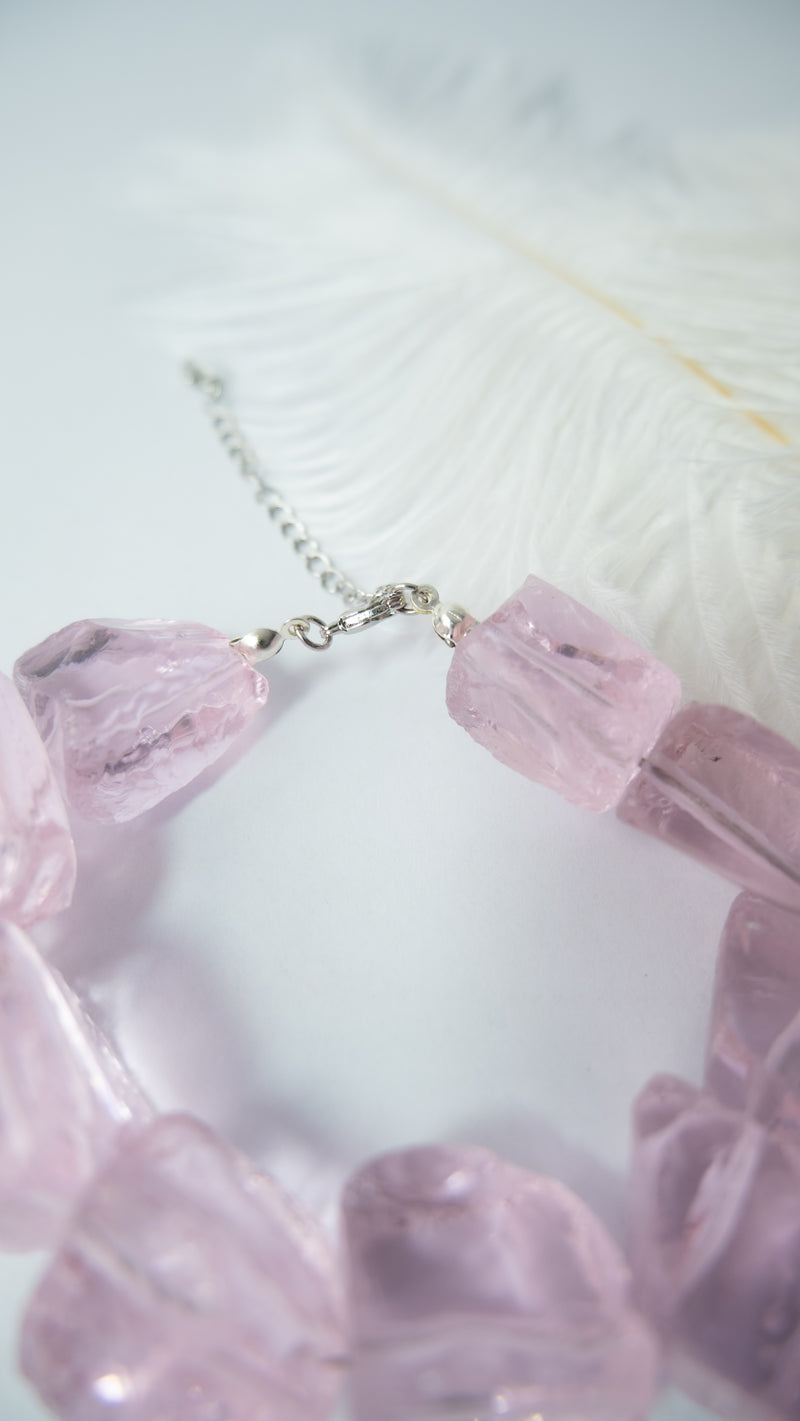 Pulsera pink glass quartz