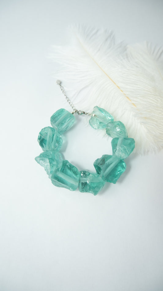 Pulsera blue glass quartz