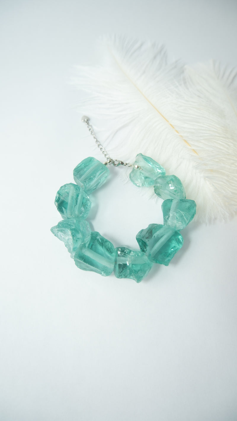 Pulsera blue glass quartz