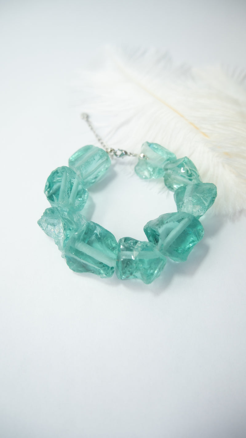 Pulsera blue glass quartz