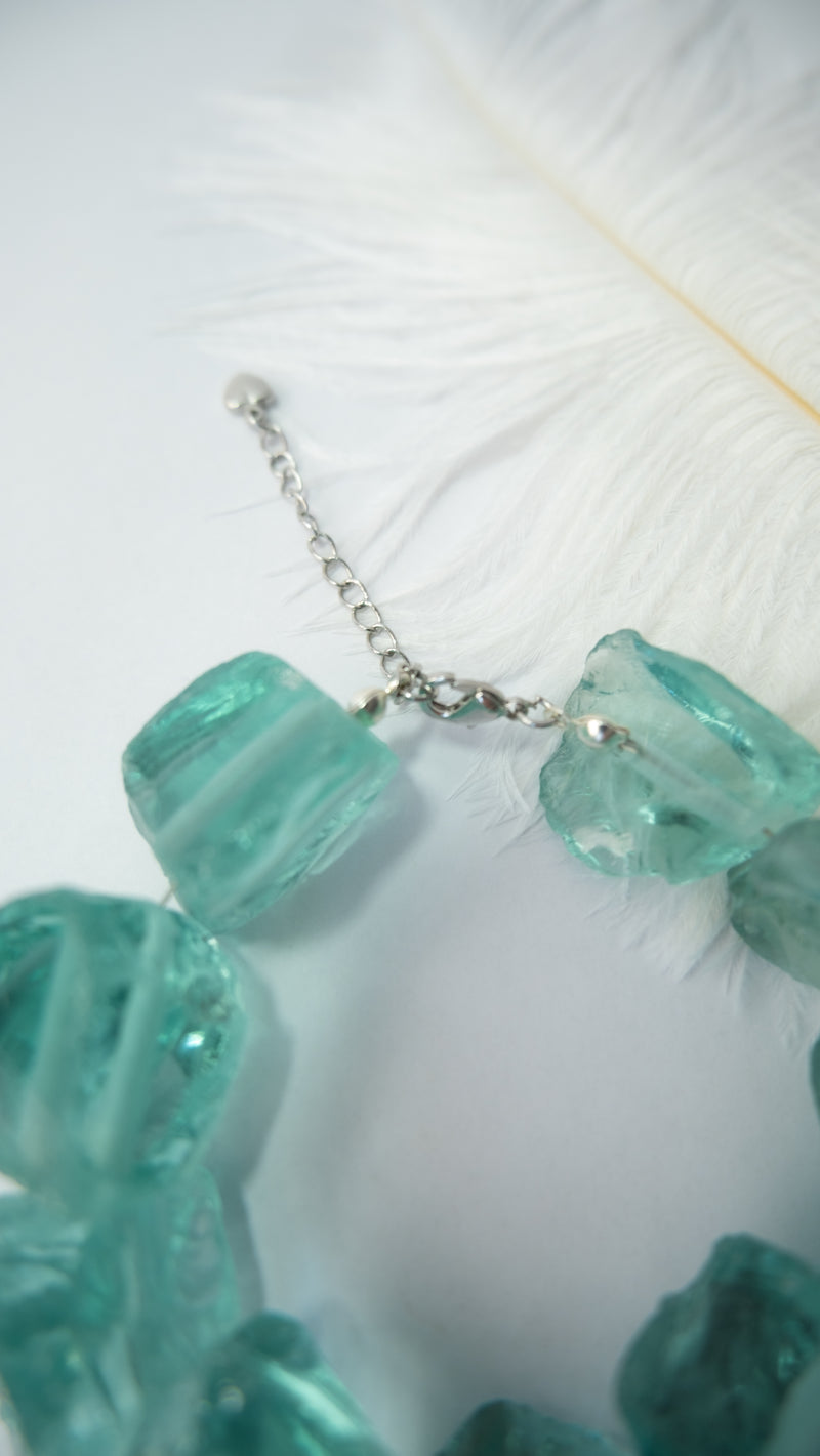 Pulsera blue glass quartz