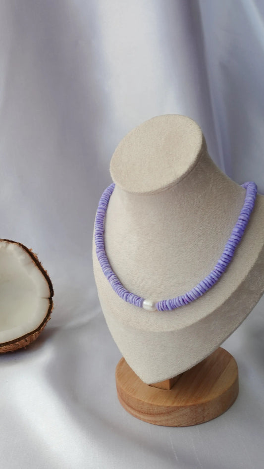 Choker de concha morado