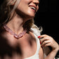 Collar pink glass quartz