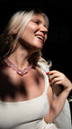 Collar pink glass quartz