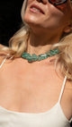 Bundle: Blue glass quartz collar+pulsera