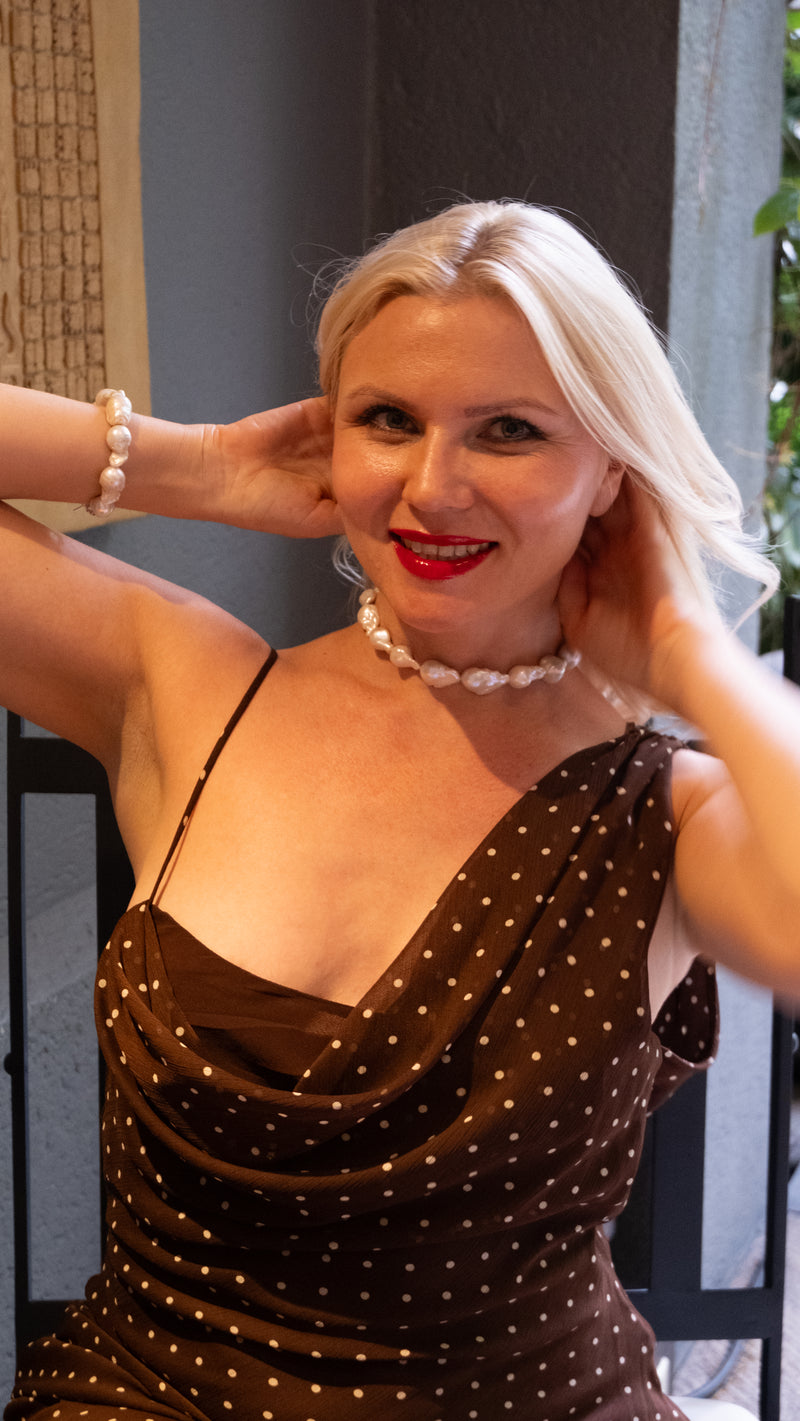 Choker perla baroque