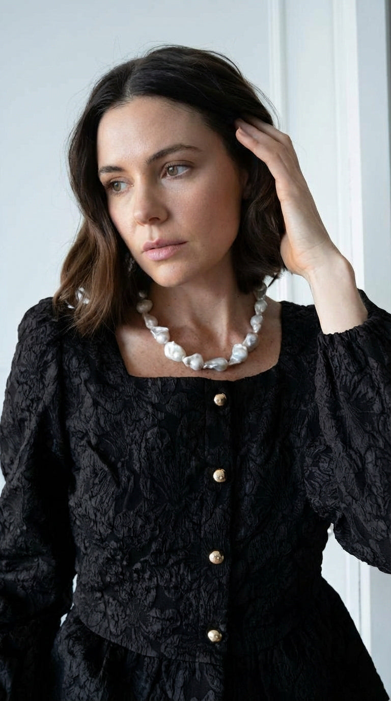 Collar perla baroque