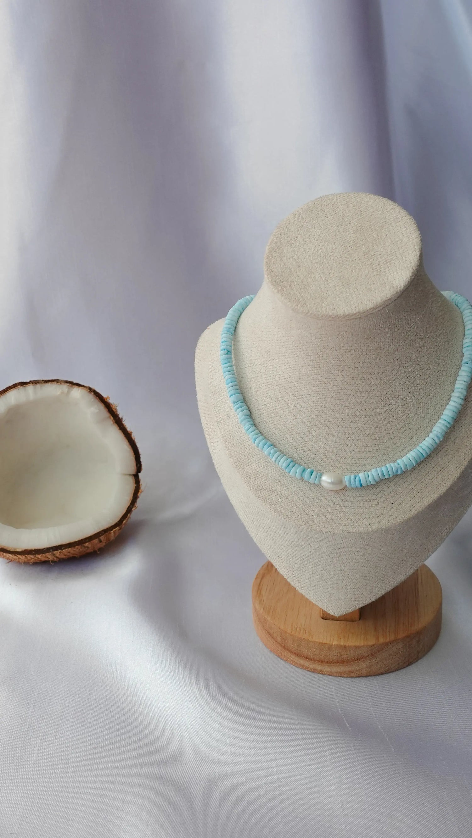 Choker de concha azul