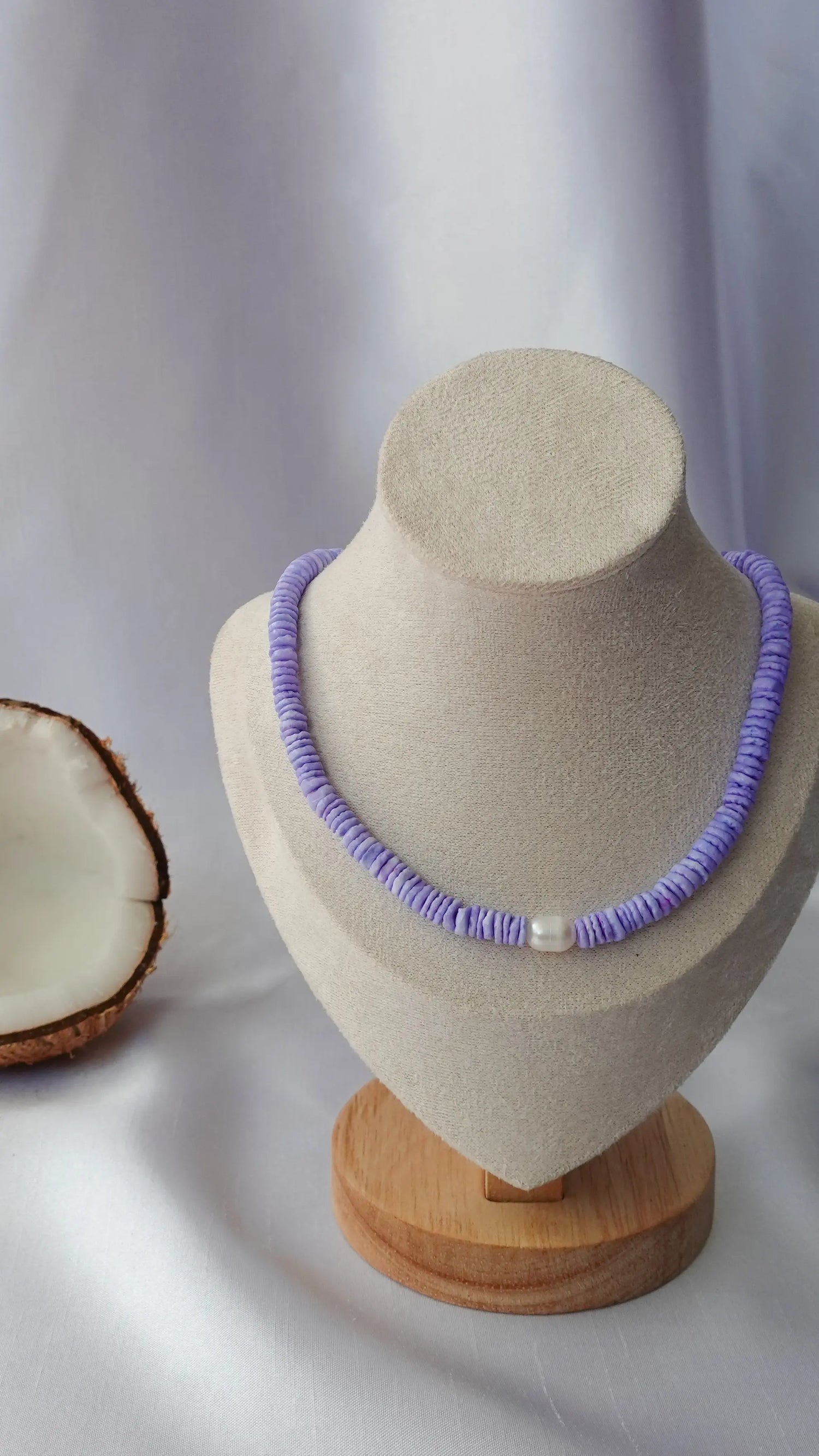 Choker de concha morado