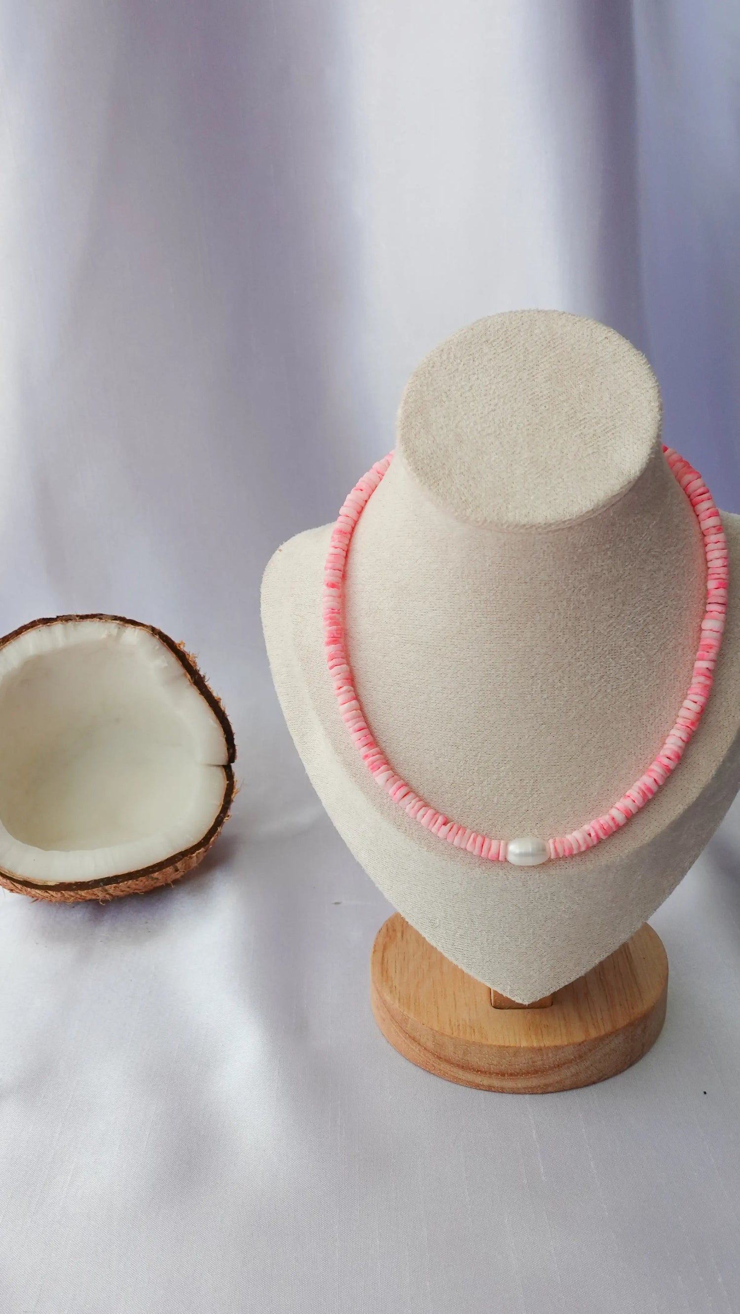 Choker de concha rosado